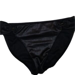 LIQUID BLUE shiny black swim bottoms L